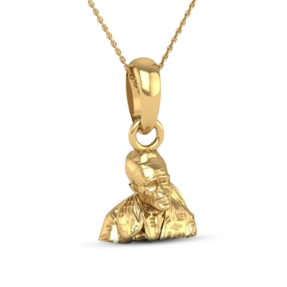 DISHIS 24K (995) 2.2GM Yellow Gold Lord Sai Baba Locket Pendant For Men and Women