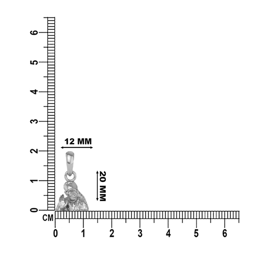 DISHIS 24K (995) 2.2GM Yellow Gold Lord Sai Baba Locket Pendant For Men and Women