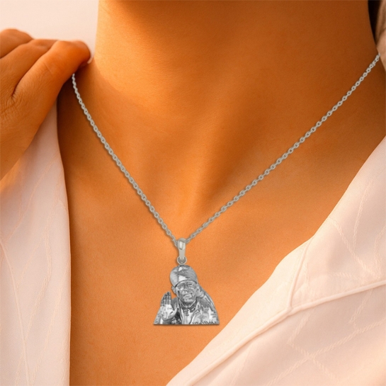 24K-5.2GM Yellow Gold Lord Sai Baba Locket Pendant For Men and Women