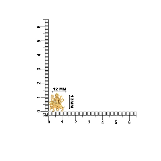 DISHIS 24K (995) 1.2GM Yellow Gold Lord Mata Rani Locket Pendant For Men and Women