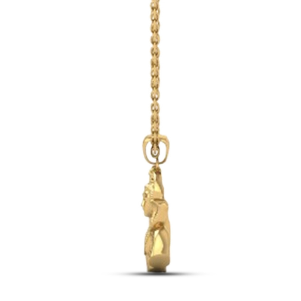 DISHIS 24K (995) 3.2GM Yellow Gold Lord Shiv Locket Pendant For Men and Women