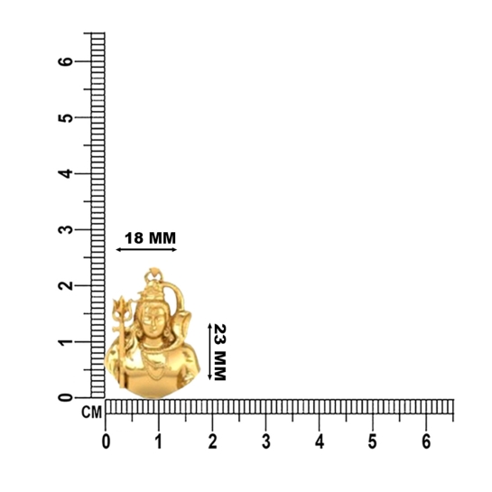 DISHIS 24K (995) 3.2GM Yellow Gold Lord Shiv Locket Pendant For Men and Women