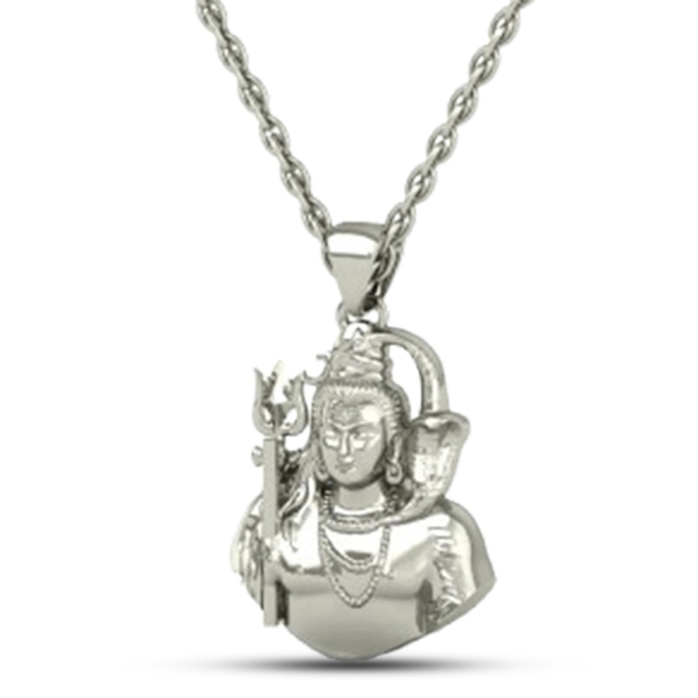 DISHIS 24K (995) 3.2GM Yellow Gold Lord Shiv Locket Pendant For Men and Women