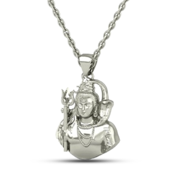 DISHIS 24K (995) 3.2GM Yellow Gold Lord Shiv Locket Pendant For Men and Women