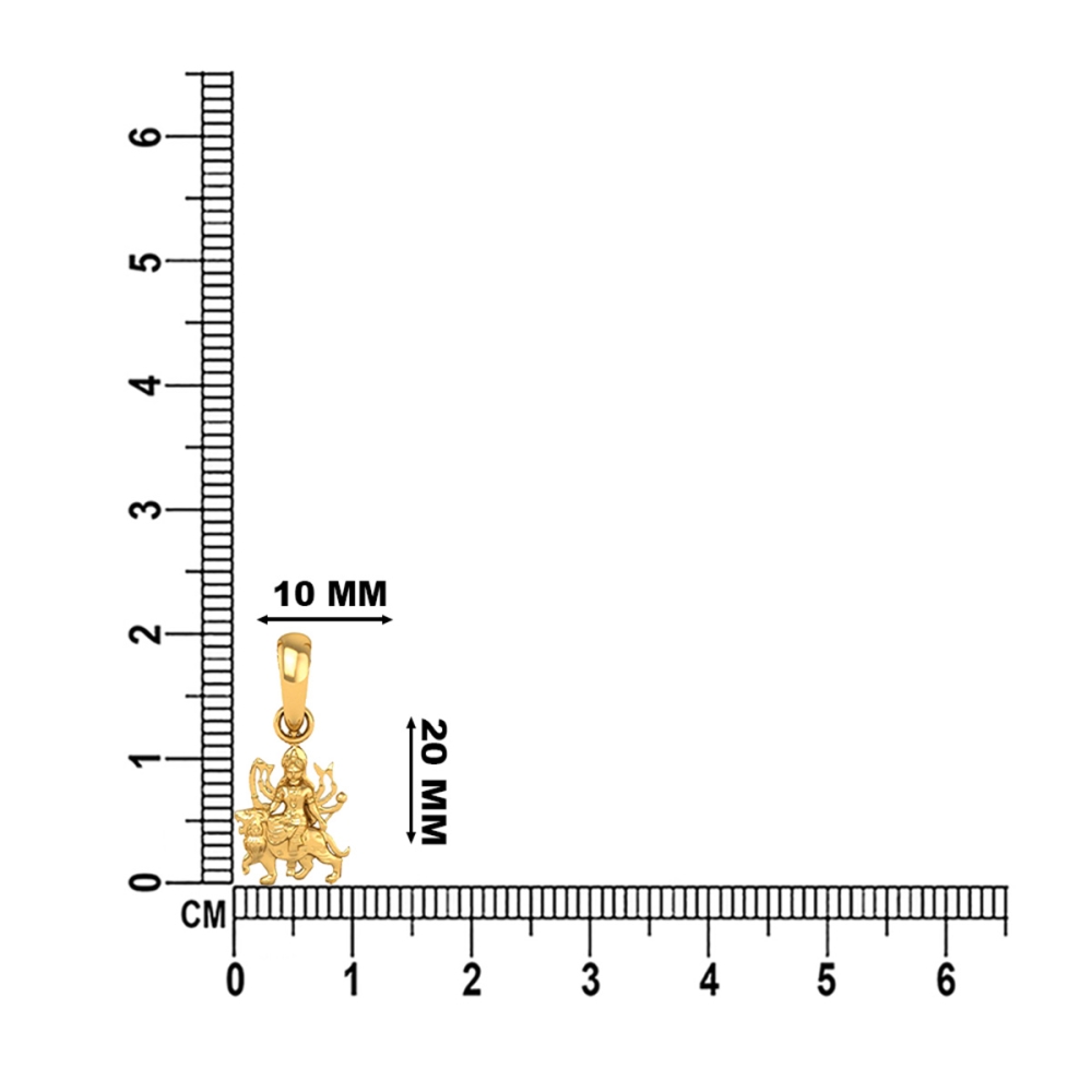 DISHIS 24K (995) 2.2GM Yellow Gold Lord Mata Rani Locket Pendant For Men and Women