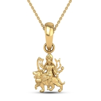 DISHIS 24K (995) 3.2GM Yellow Gold Lord Mata Rani Locket Pendant For Men and Women
