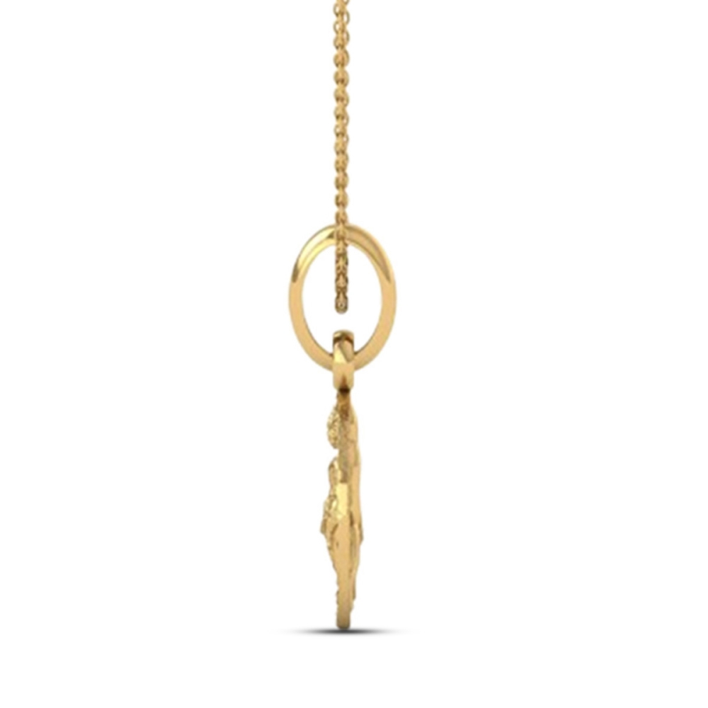 DISHIS 24K (995) 3.2GM Yellow Gold Lord Mata Rani Locket Pendant For Men and Women