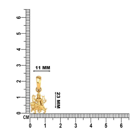 DISHIS 24K (995) 3.2GM Yellow Gold Lord Mata Rani Locket Pendant For Men and Women