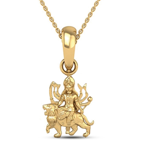 DISHIS 24K (995) 5.2GM Yellow Gold Lord Mata Rani Locket Pendant For Men and Women