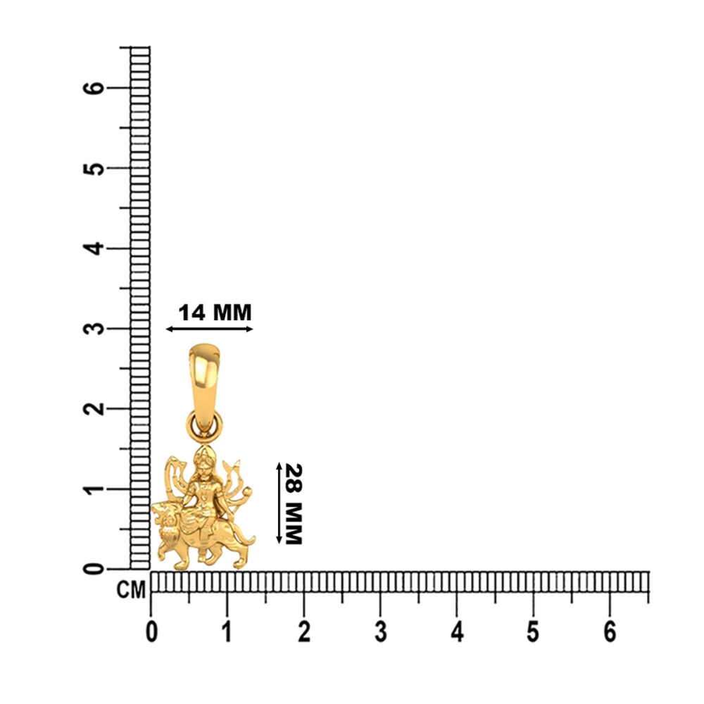 DISHIS 24K (995) 5.2GM Yellow Gold Lord Mata Rani Locket Pendant For Men and Women