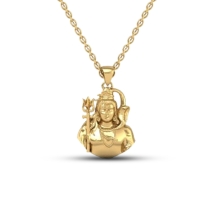 DISHIS 24K (995) 2.2GM Yellow Gold Lord Shiv Locket Pendant For Men and Women