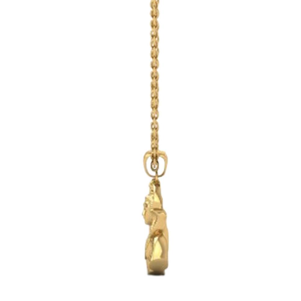 DISHIS 24K (995) 2.2GM Yellow Gold Lord Shiv Locket Pendant For Men and Women