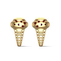 Sweet Scoop Gold Earrings