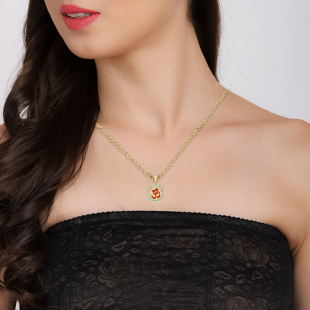 Golden Om Spiritual Pendant