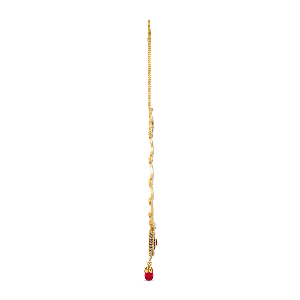 Regal Ruby Drop Necklace Set