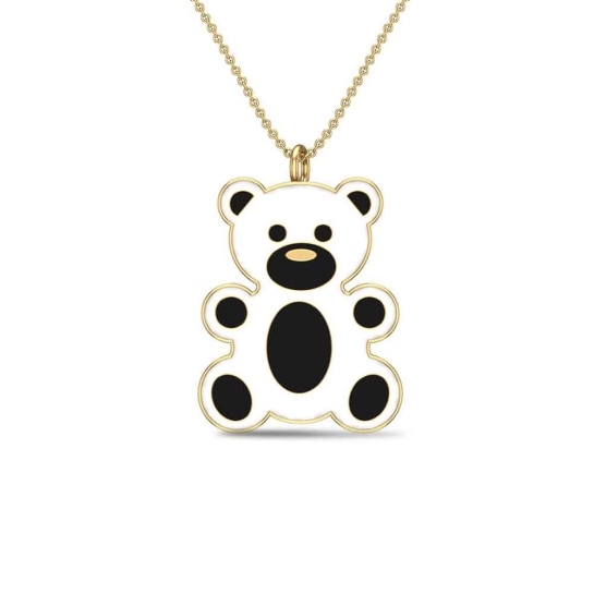 Cuddle Bear Gold Pendant