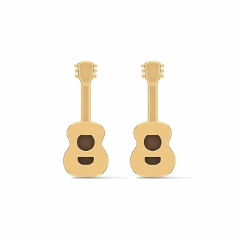 Golden Guitar Earrin&hellip;