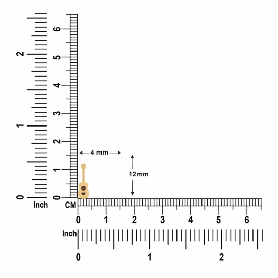 Golden Guitar Earrings