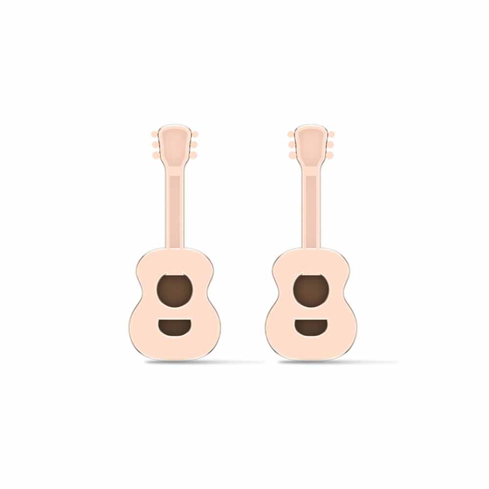 Golden Guitar Earrings