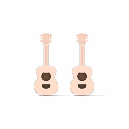 Golden Guitar Earrings