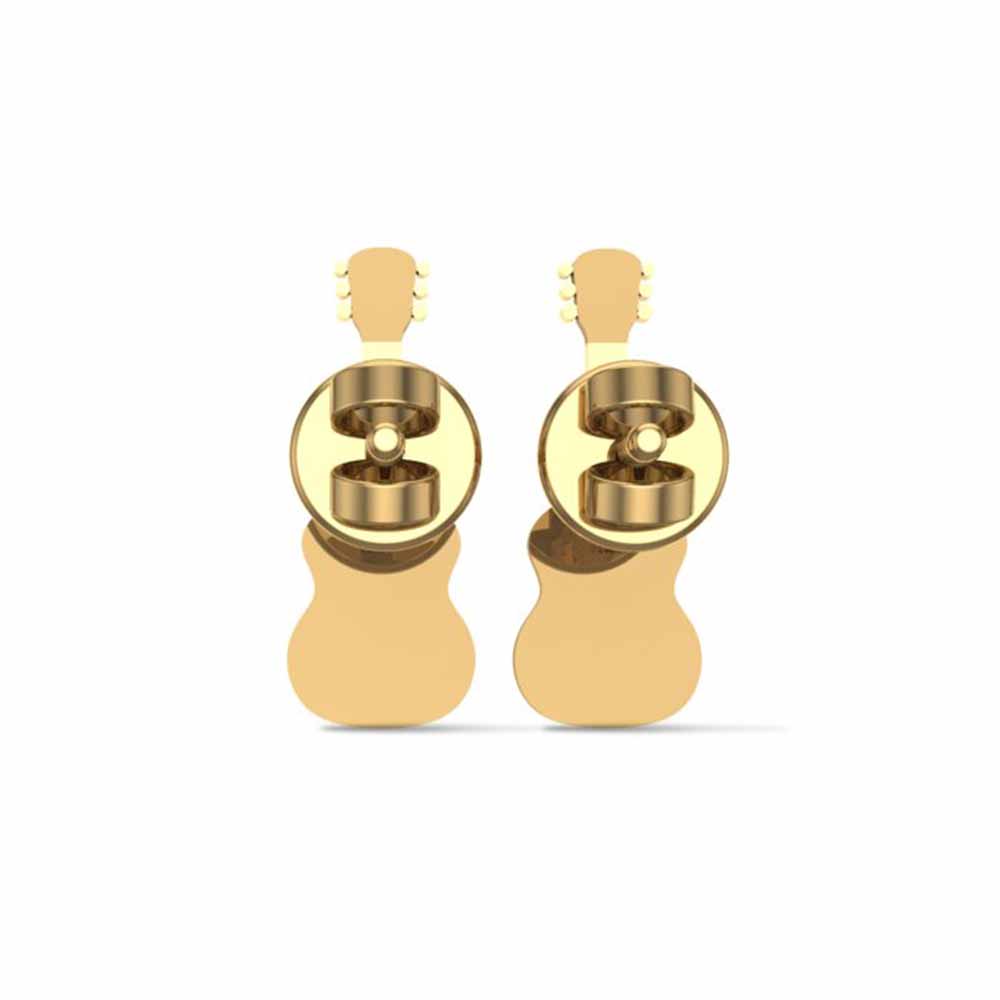 Golden Guitar Earrings