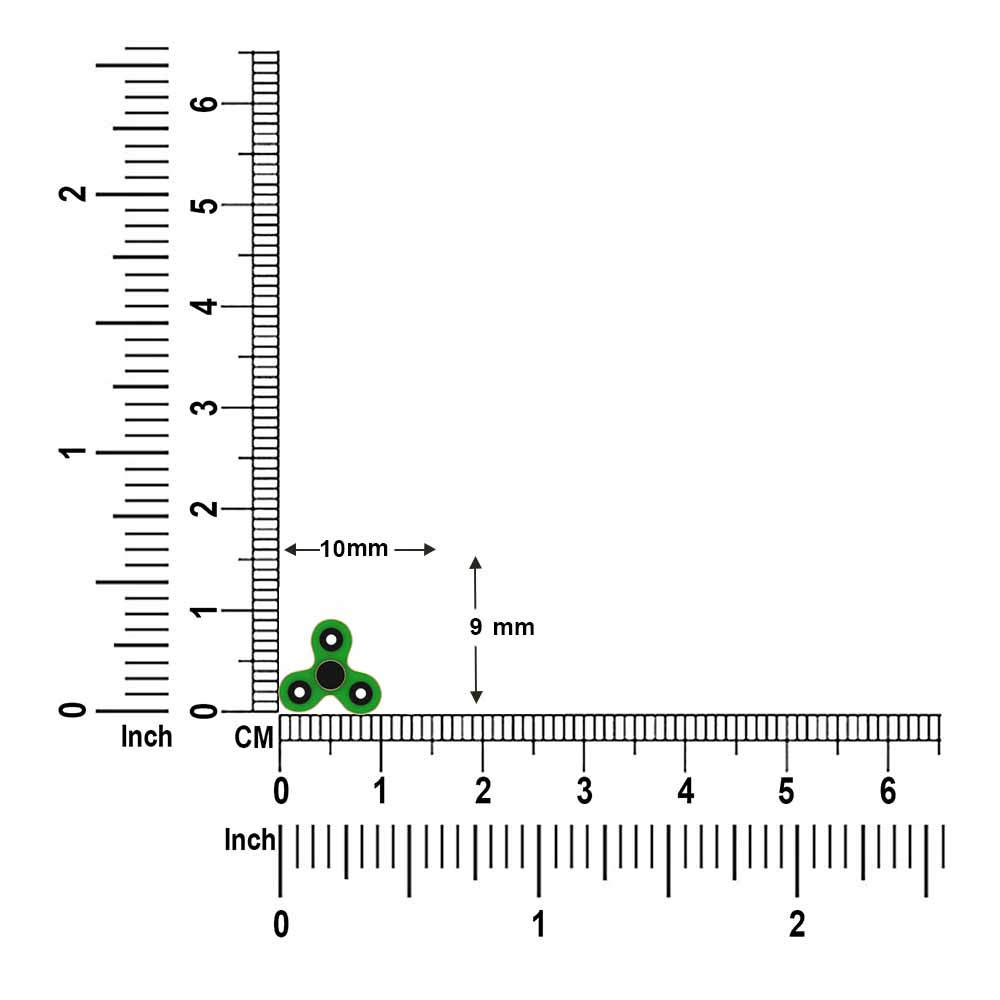 Green Twin Fidget Spinners Earrings 