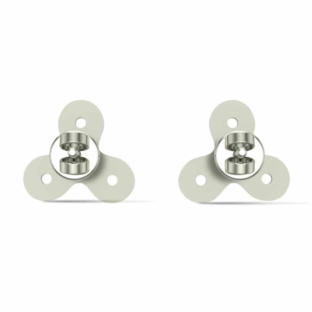 Green Twin Fidget Spinners Earrings 