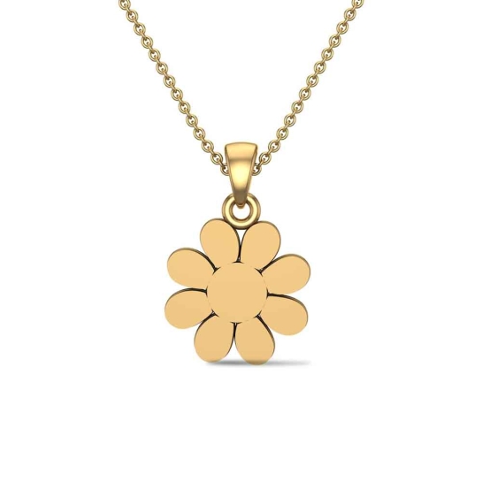 Rosy Bloom Gold Pendant