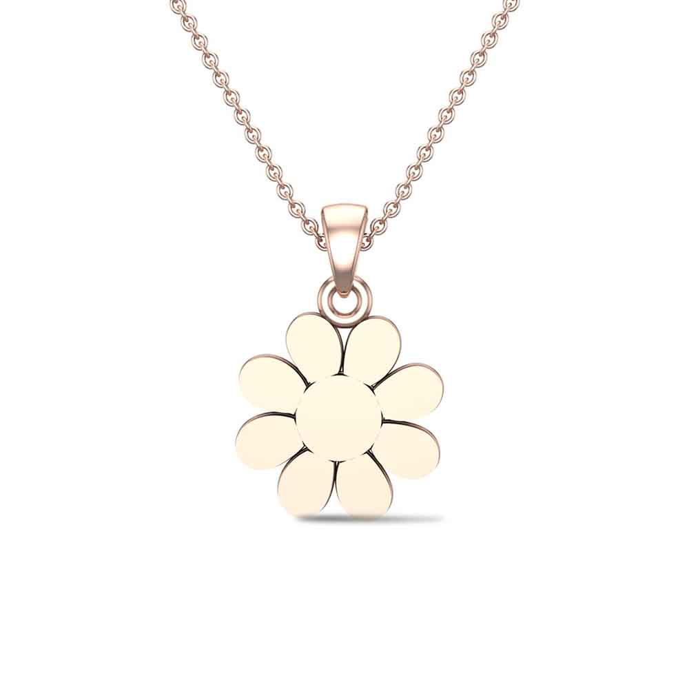 Rosy Bloom Gold Pendant