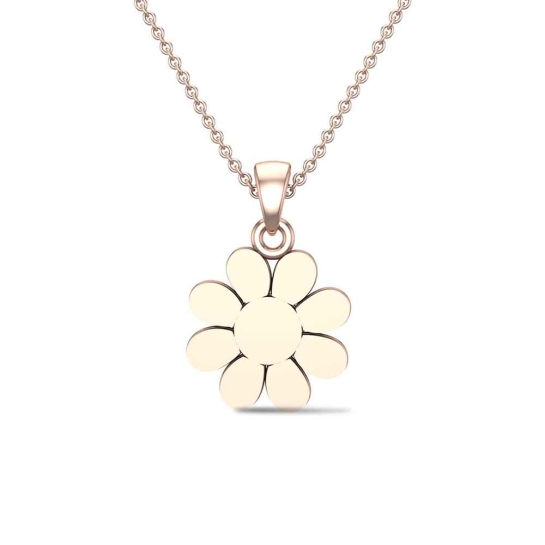Rosy Bloom Gold Pendant