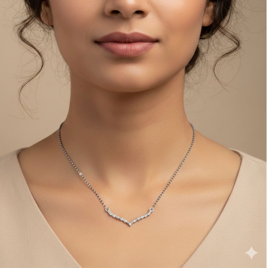 Sparkle V-Curve Mangalsutra