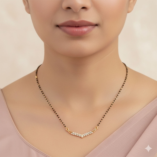 Crystal Weave V-Mangalsutra