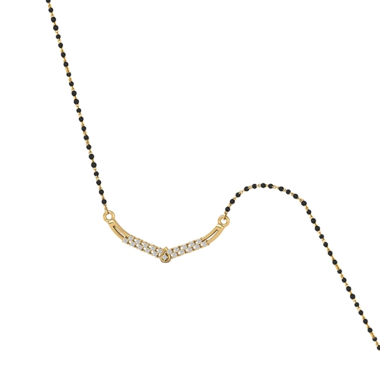 Crystal Weave V-Mangalsutra