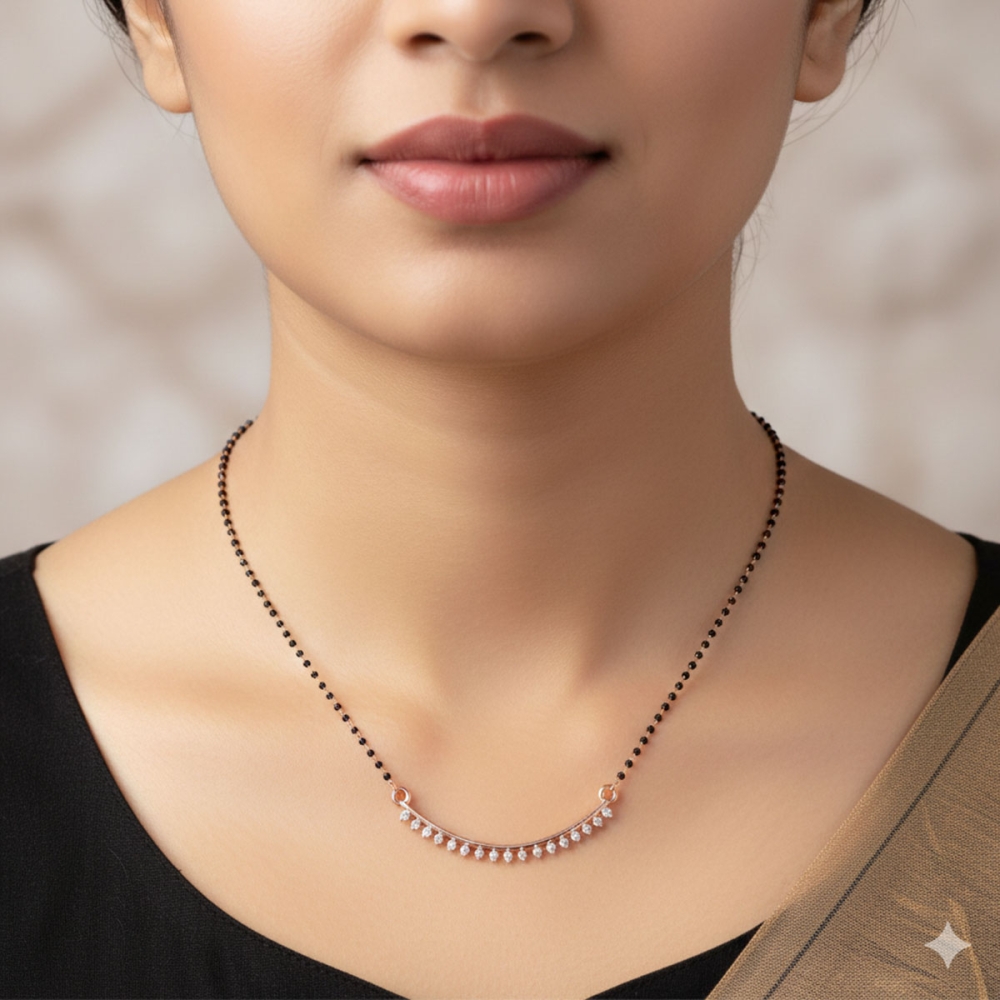 Dainty Crescent Mangalsutra