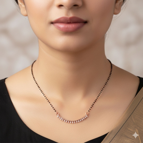 Dainty Crescent Mangalsutra