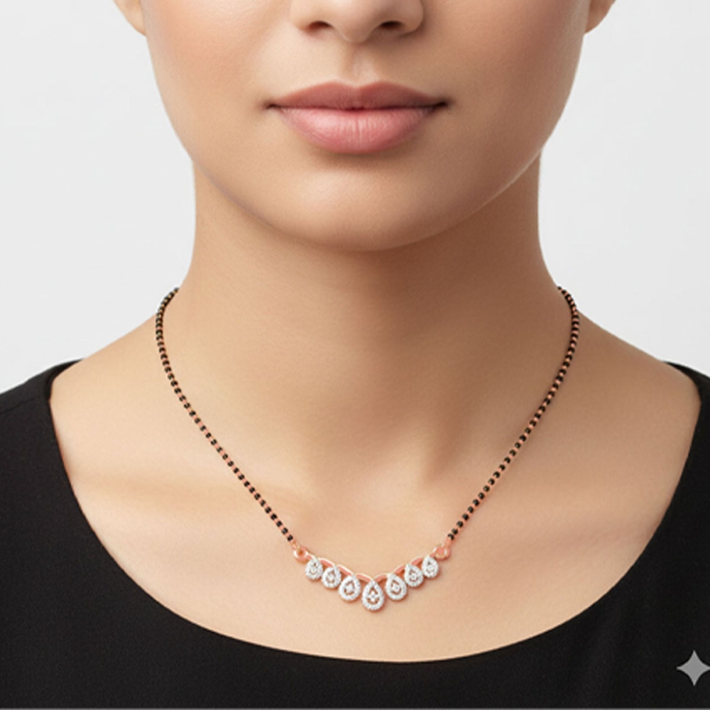 Crystal Dewdrop Mangalsutra