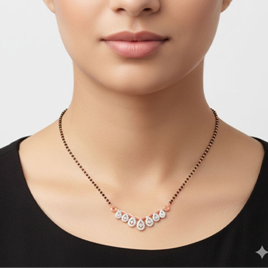 Crystal Dewdrop Mangalsutra