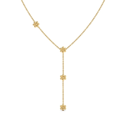 Golden Blossom Y-Necklace For Women's 