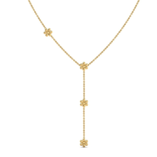 Golden Blossom Y-Necklace For Women's 