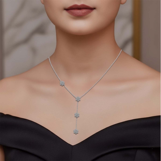 Golden Blossom Y-Necklace For Women's 