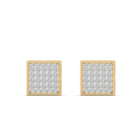 Diamond Glimmer Square Earrings