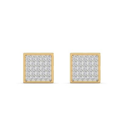 Diamond Glimmer Square Earrings