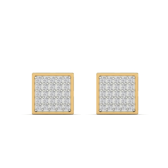 Diamond Glimmer Square Earrings