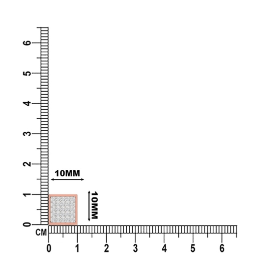 Diamond Glimmer Square Earrings