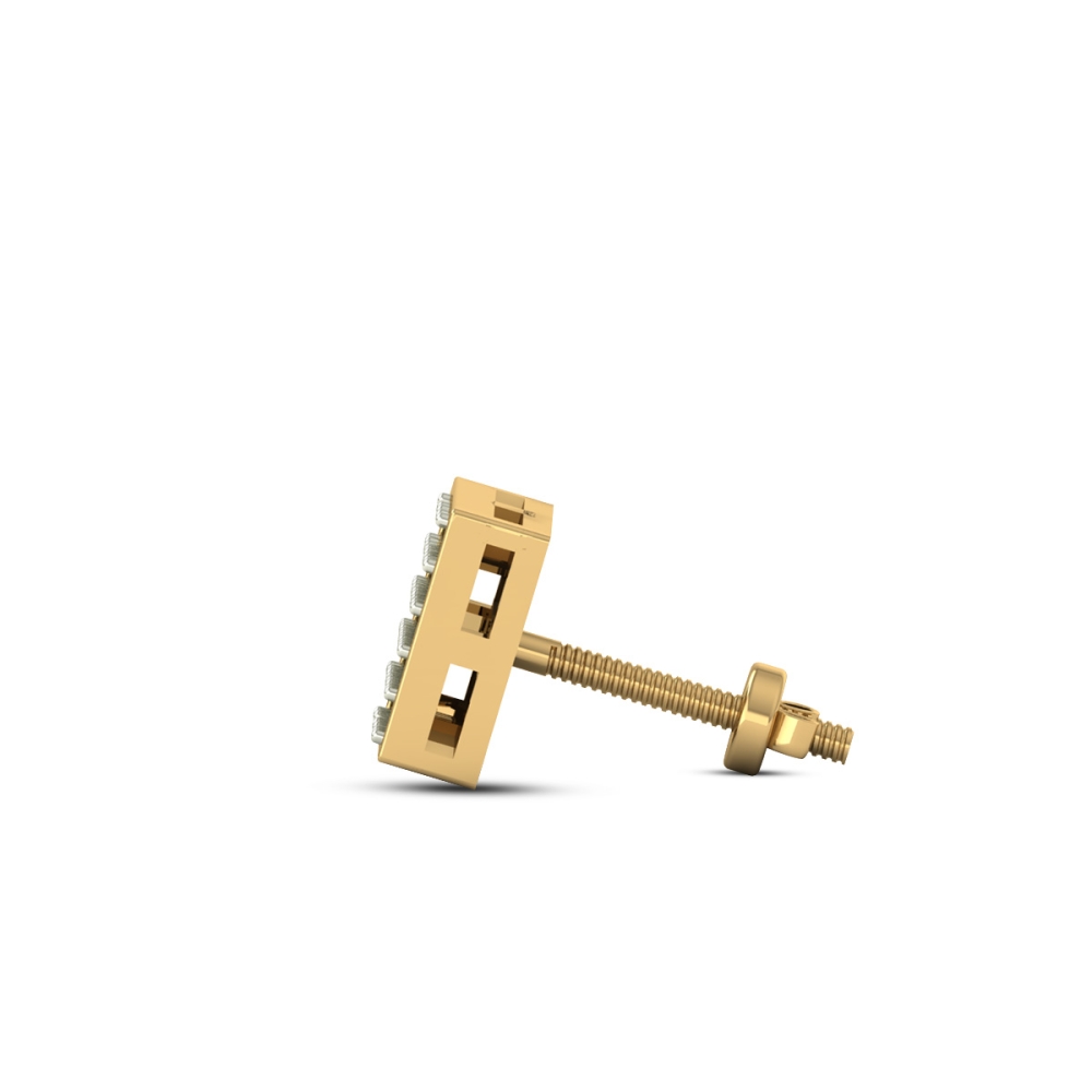 Diamond Glimmer Square Earrings