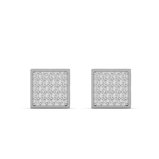 Diamond Glimmer Square Earrings