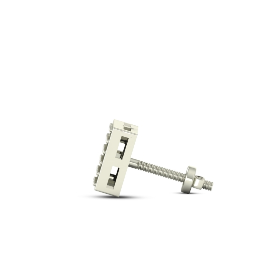 Diamond Glimmer Square Earrings