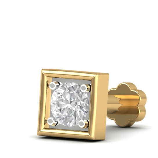 Square Gold Nosepin Screw