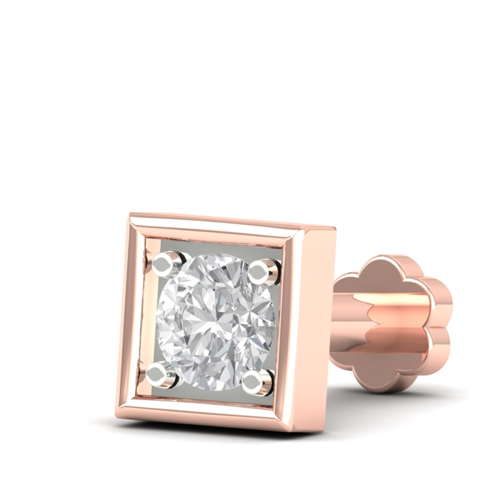 Square Gold Nosepin Screw