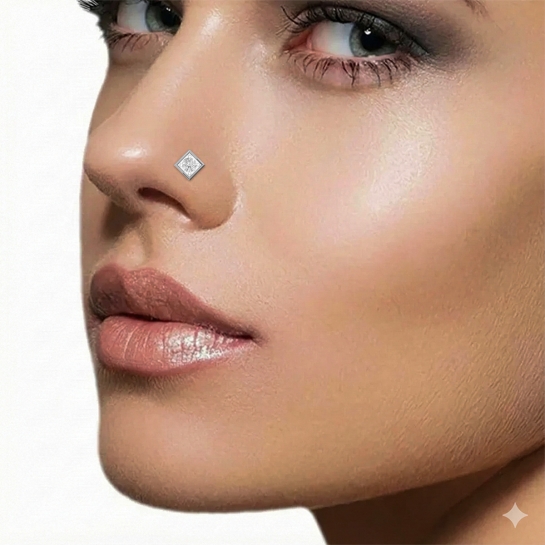 Square Gold Nosepin Screw